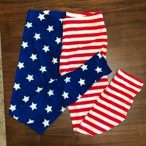 American Flag full length leggings